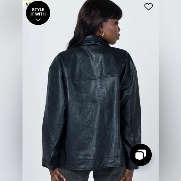 Princess Polly CALLIE FAUX LEATHER JACKET BLACK - Picture 5 of 7